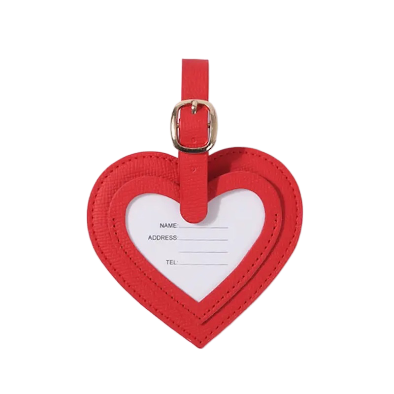 vegan vegetarian leather luggage tags 6b